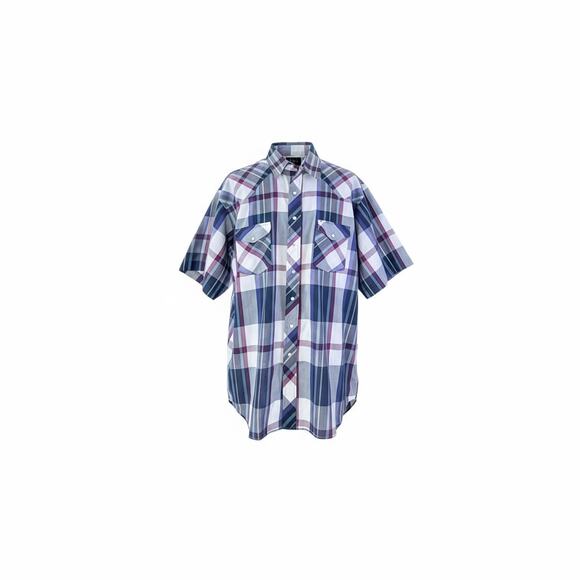 Vintage Wrangler 2X Pearl Snap Plaid Western Shirt 100% Cotton - Picture 1 of 6